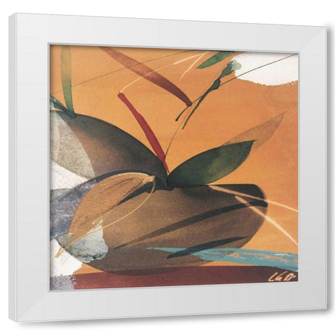 Summertime II White Modern Wood Framed Art Print by Abellan, Lola