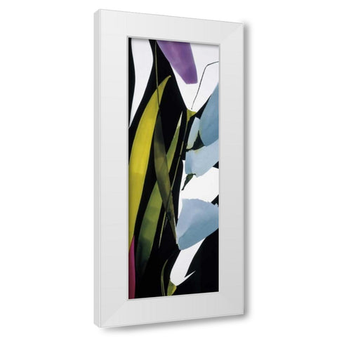 Blue Mystery II White Modern Wood Framed Art Print by Abellan, Lola