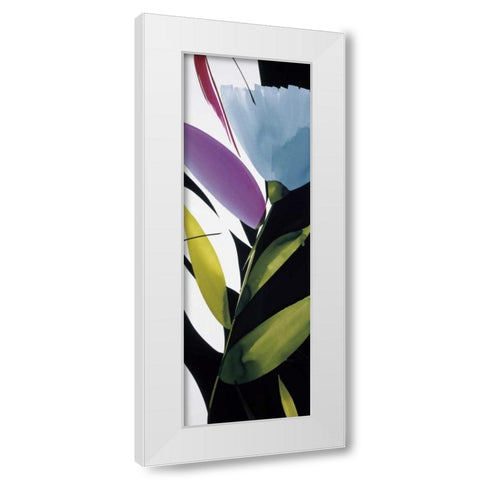 Blue Mystery I White Modern Wood Framed Art Print by Abellan, Lola