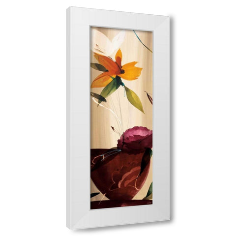 My Favorite Bouquet II White Modern Wood Framed Art Print by Abellan, Lola