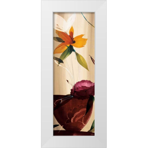 My Favorite Bouquet II White Modern Wood Framed Art Print by Abellan, Lola
