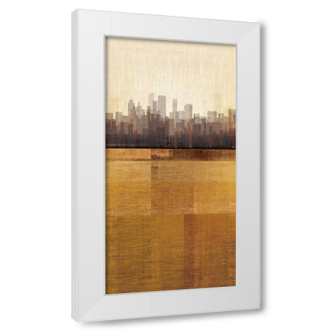 Metropolitan Jewel-Box - Topaz White Modern Wood Framed Art Print by Amori