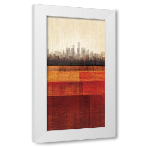 Metropolitan Jewel-Box - Ruby White Modern Wood Framed Art Print by Amori