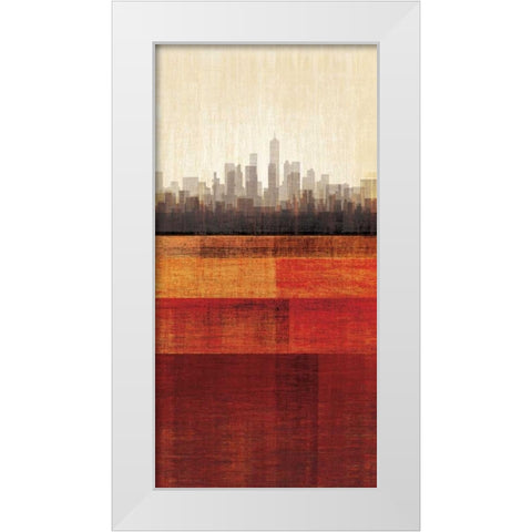 Metropolitan Jewel-Box - Ruby White Modern Wood Framed Art Print by Amori