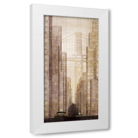Departures White Modern Wood Framed Art Print by Amori