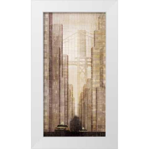 Departures White Modern Wood Framed Art Print by Amori