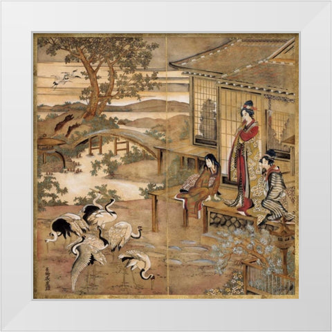 Evening Sun Over Hokkaido White Modern Wood Framed Art Print by Augustine