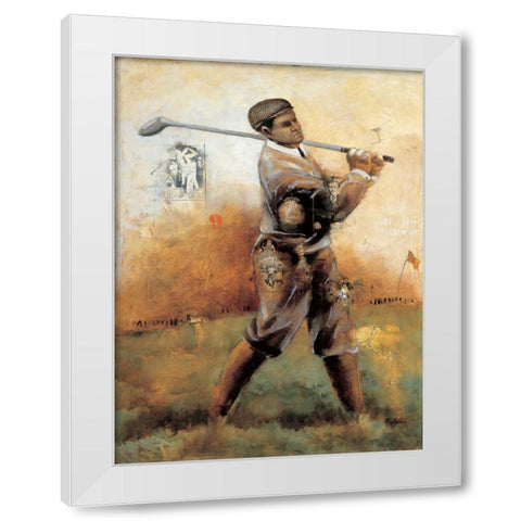 Birdie White Modern Wood Framed Art Print by Azim, Roya