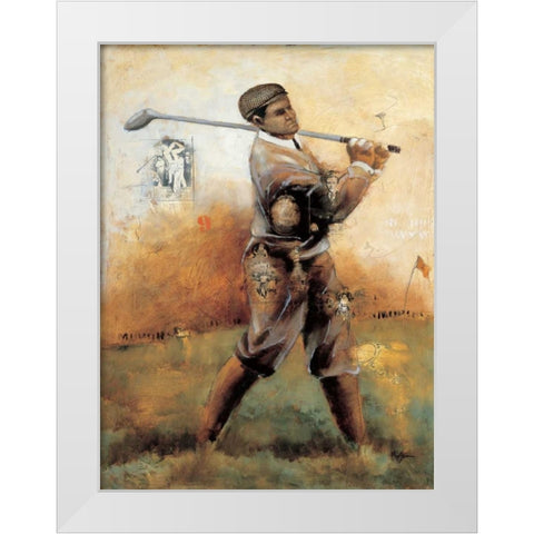 Birdie White Modern Wood Framed Art Print by Azim, Roya