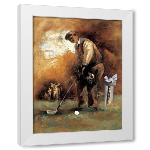 At the Tee White Modern Wood Framed Art Print by Azim, Roya