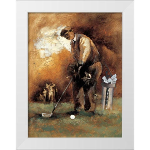 At the Tee White Modern Wood Framed Art Print by Azim, Roya