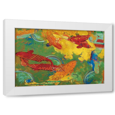 Electric Jazz White Modern Wood Framed Art Print by Bredvik, Brenda K.