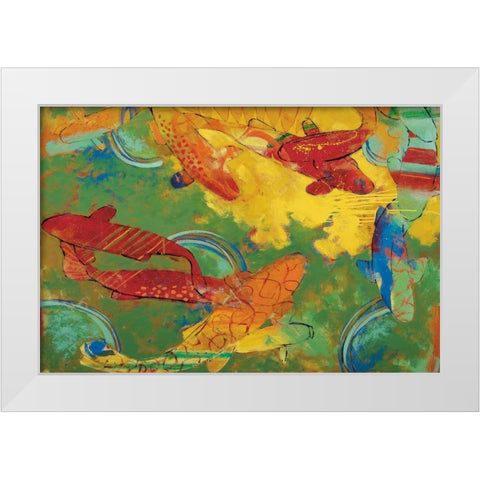 Electric Jazz White Modern Wood Framed Art Print by Bredvik, Brenda K.