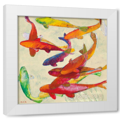 Tangled  White Modern Wood Framed Art Print by Bredvik, Brenda K.