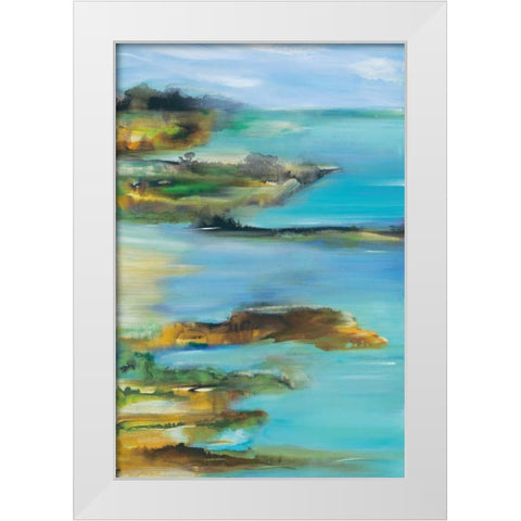 Far and Away White Modern Wood Framed Art Print by Brenner, Deborah