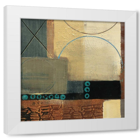Meridian White Modern Wood Framed Art Print by Bernsen, Leslie
