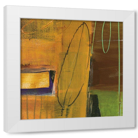 Still Leaf White Modern Wood Framed Art Print by Bernsen, Leslie