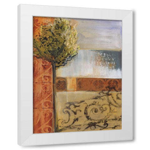 Beyond the Gate White Modern Wood Framed Art Print by Bernsen, Leslie