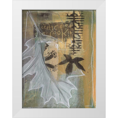 Leaf Luminescence II White Modern Wood Framed Art Print by Bernsen, Leslie
