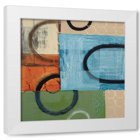Going in Circles White Modern Wood Framed Art Print by Bernsen, Leslie