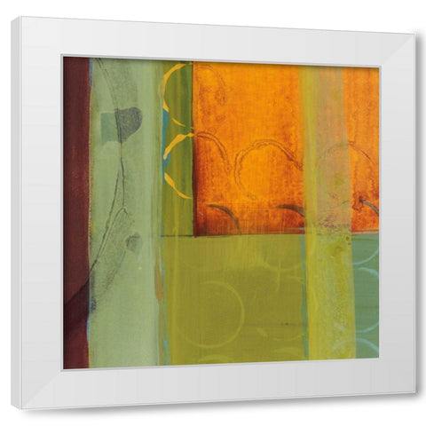 Kaleidoscope Rotations I White Modern Wood Framed Art Print by Bernsen, Leslie