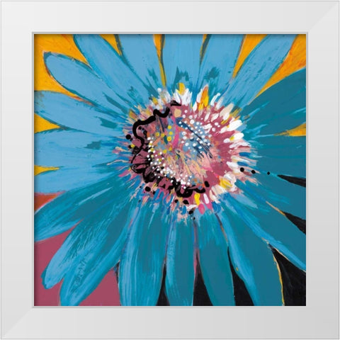 Sunshine Flower II White Modern Wood Framed Art Print by Bernsen, Leslie