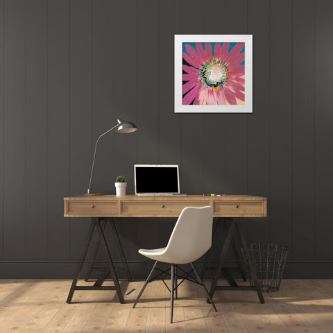 Sunshine Flower III White Modern Wood Framed Art Print by Bernsen, Leslie