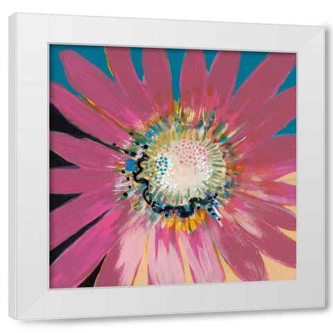 Sunshine Flower III White Modern Wood Framed Art Print by Bernsen, Leslie