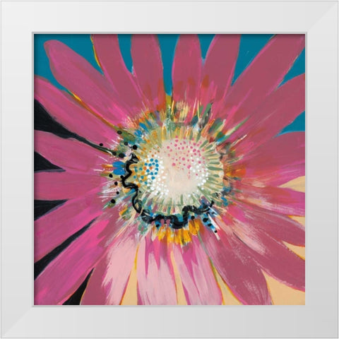 Sunshine Flower III White Modern Wood Framed Art Print by Bernsen, Leslie