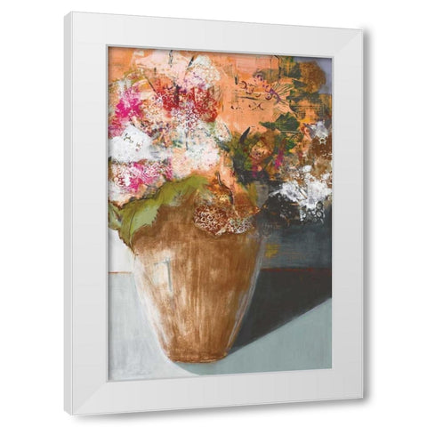 Two Dozen Blooms White Modern Wood Framed Art Print by Bernsen, Leslie
