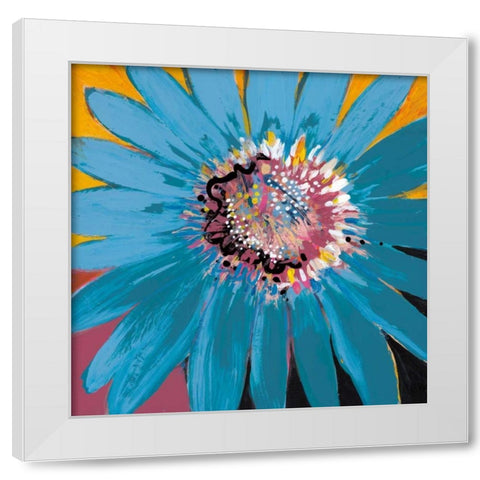 Sunshine Flower II White Modern Wood Framed Art Print by Bernsen, Leslie