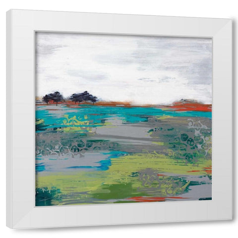Wind Swept  White Modern Wood Framed Art Print by Bernsen, Leslie