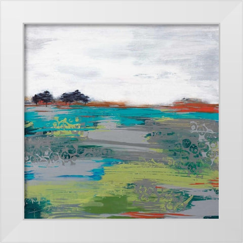 Wind Swept  White Modern Wood Framed Art Print by Bernsen, Leslie