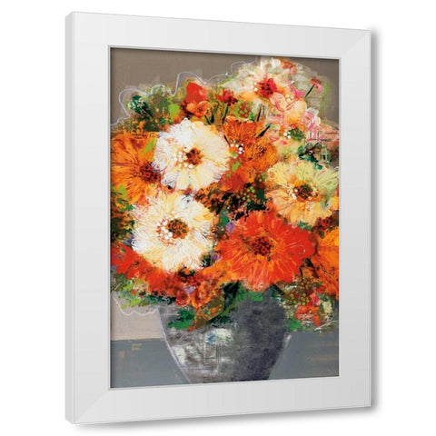 In Full Bloom White Modern Wood Framed Art Print by Bernsen, Leslie
