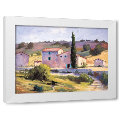 At the End of the Path White Modern Wood Framed Art Print by Curt, Brigitte