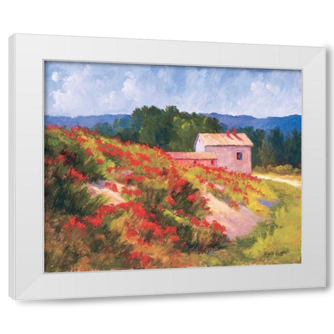 Late Spring Poppies White Modern Wood Framed Art Print by Curt, Brigitte