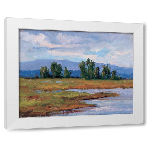 Rivages Series I White Modern Wood Framed Art Print by Curt, Brigitte