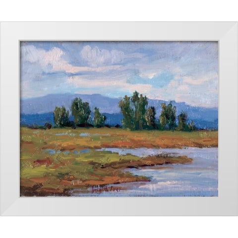 Rivages Series I White Modern Wood Framed Art Print by Curt, Brigitte