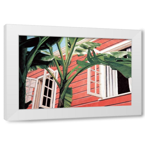 Tropical Breeze White Modern Wood Framed Art Print by Canning, John