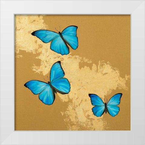 Cerulean Butterfly II White Modern Wood Framed Art Print by Charlotte, Joanna
