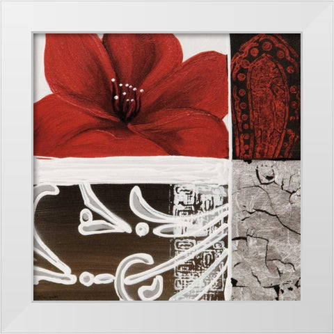 Flora I White Modern Wood Framed Art Print by Copley , Jasmin Zara