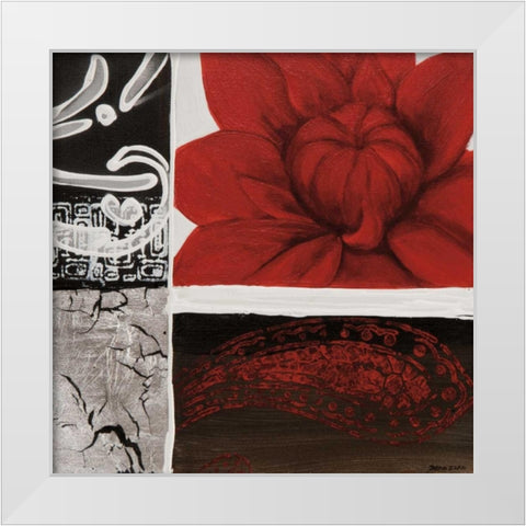 Flora II White Modern Wood Framed Art Print by Copley , Jasmin Zara