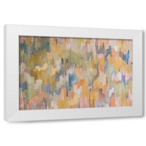 Concerto Grey White Modern Wood Framed Art Print by Robert Creswell