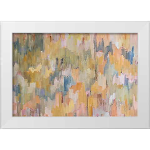 Concerto Grey White Modern Wood Framed Art Print by Robert Creswell