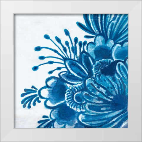 Delft Design I White Modern Wood Framed Art Print by Damen, Sue