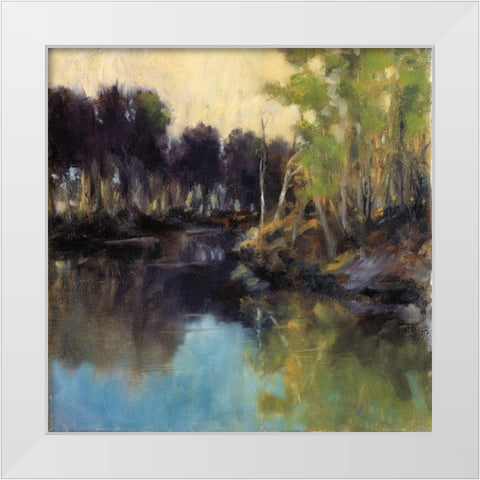 Quiet Settles In White Modern Wood Framed Art Print by Ealley, Doug