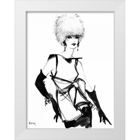 Olivia White Modern Wood Framed Art Print by Shafer-Edwards, Mona