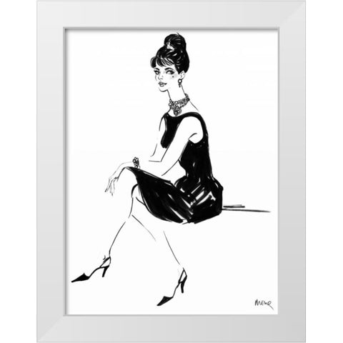 Ivy White Modern Wood Framed Art Print by Shafer-Edwards, Mona