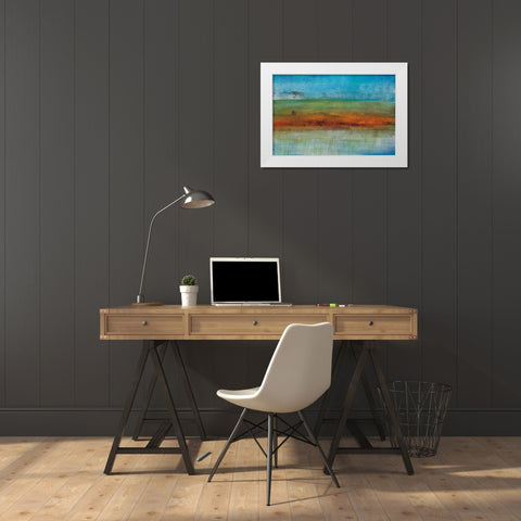Brisbane White Modern Wood Framed Art Print by Foreman, Brent
