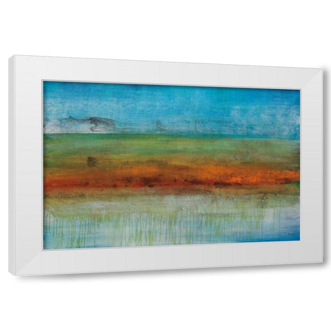 Brisbane White Modern Wood Framed Art Print by Foreman, Brent